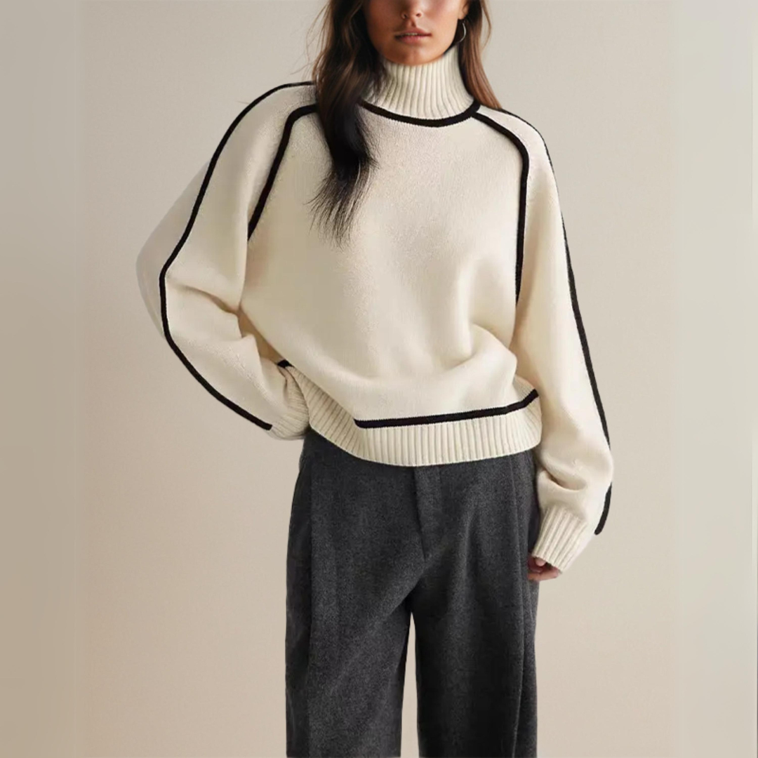 Claire | Elegant Roller Collar Pullover