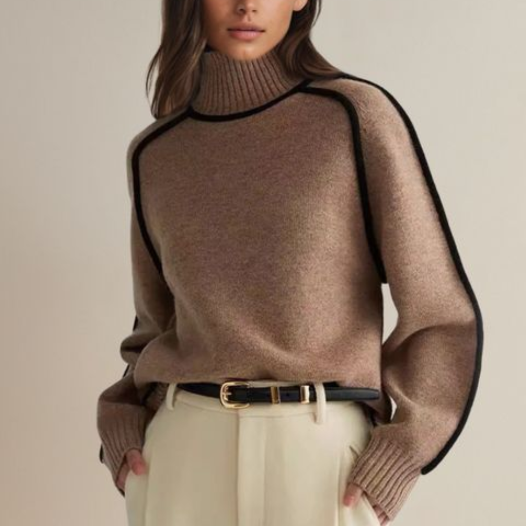 Claire | Elegant Roller Collar Pullover