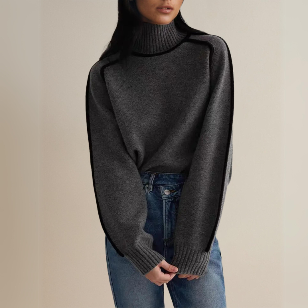 Claire | Elegant Roller Collar Pullover