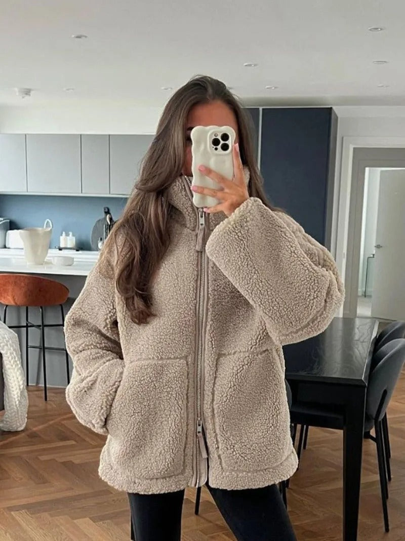 Lisa | Oversized warme Fleece-Jacket