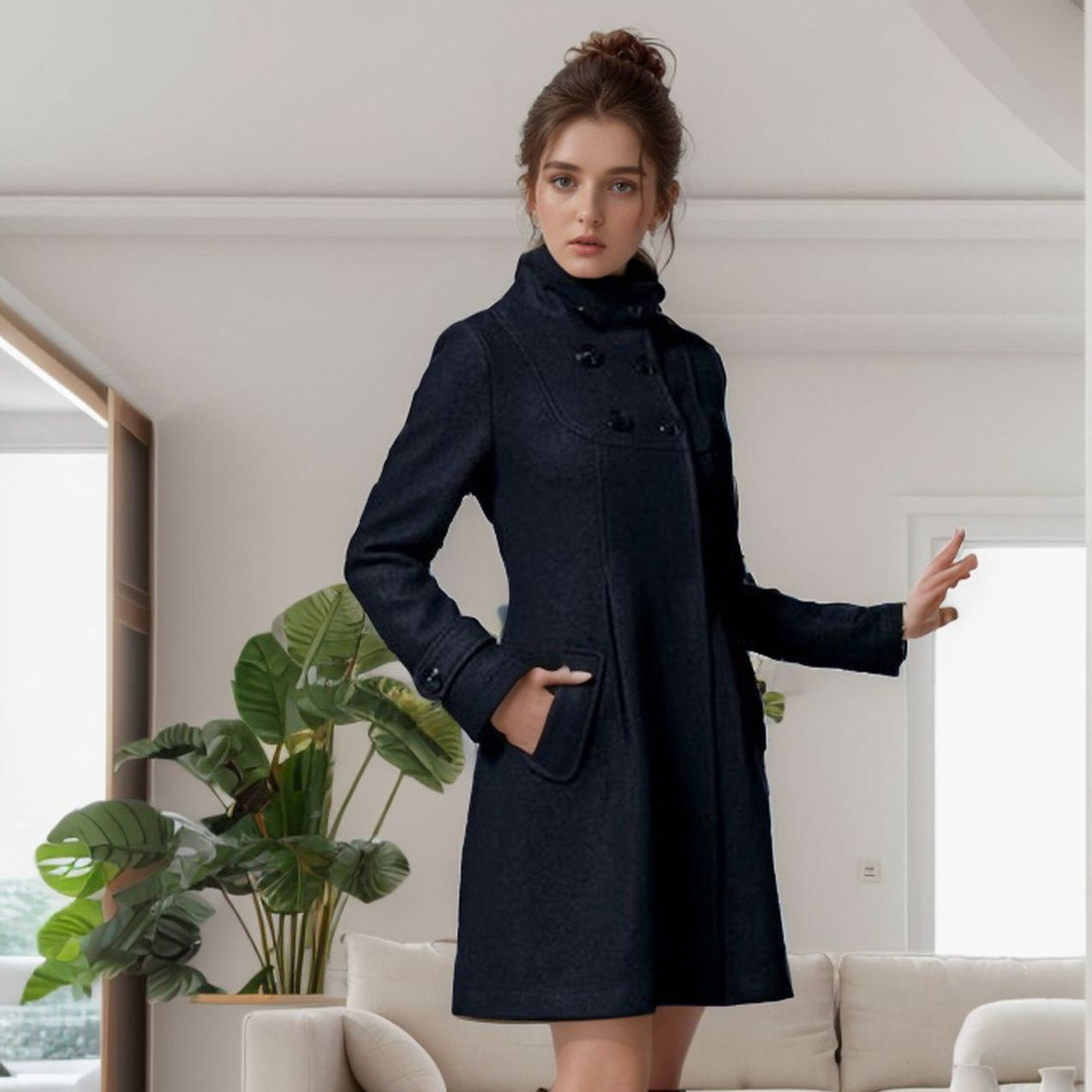 Alice | Hooded scarf dress jacket