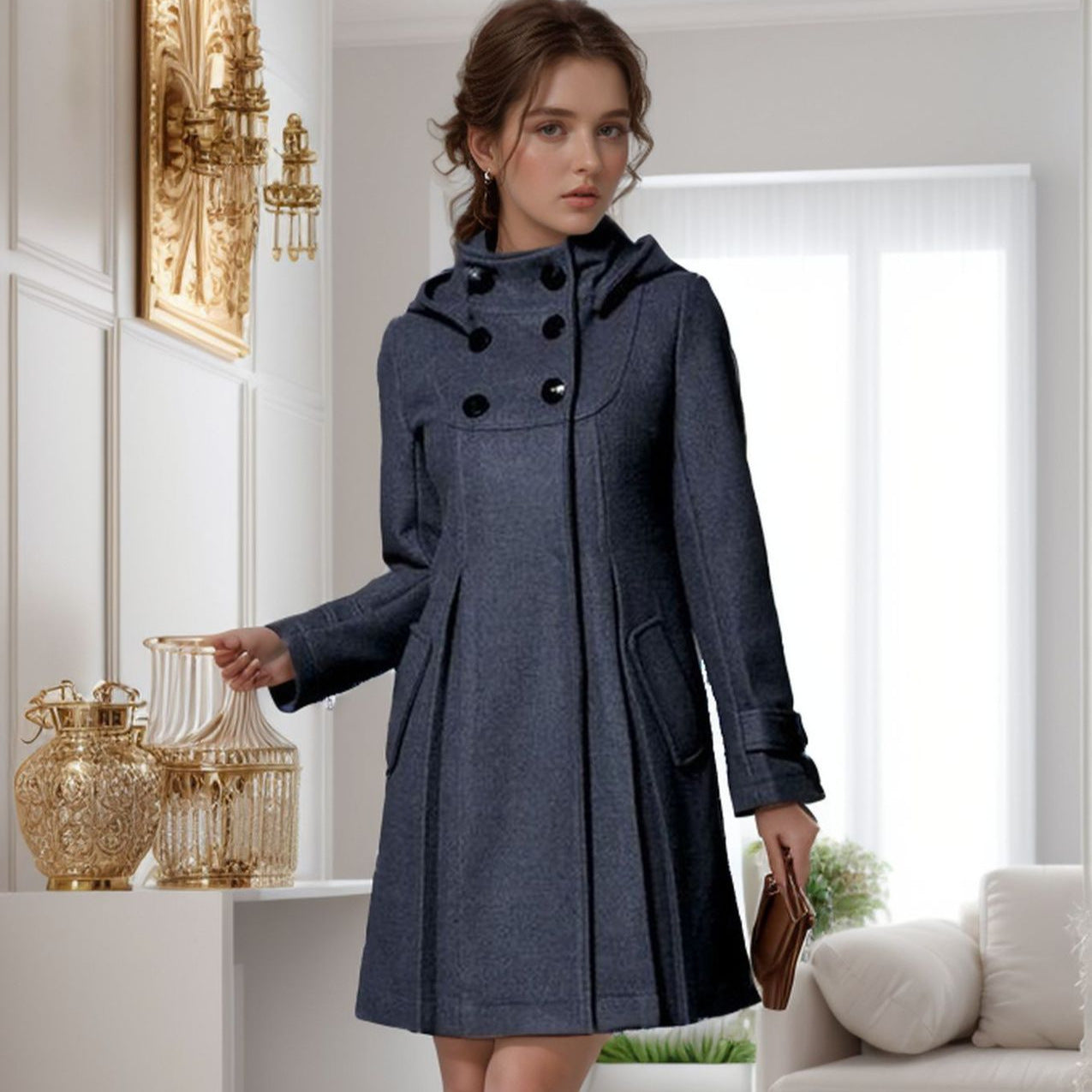 Alice | Hooded scarf dress jacket